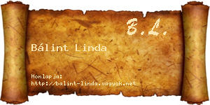 Bálint Linda névjegykártya