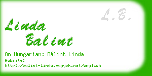 linda balint business card