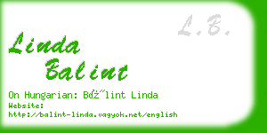 linda balint business card